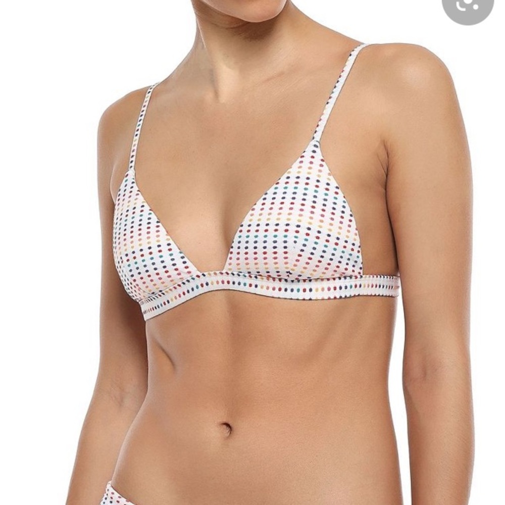 NWT Onia rainbow dot bikini top